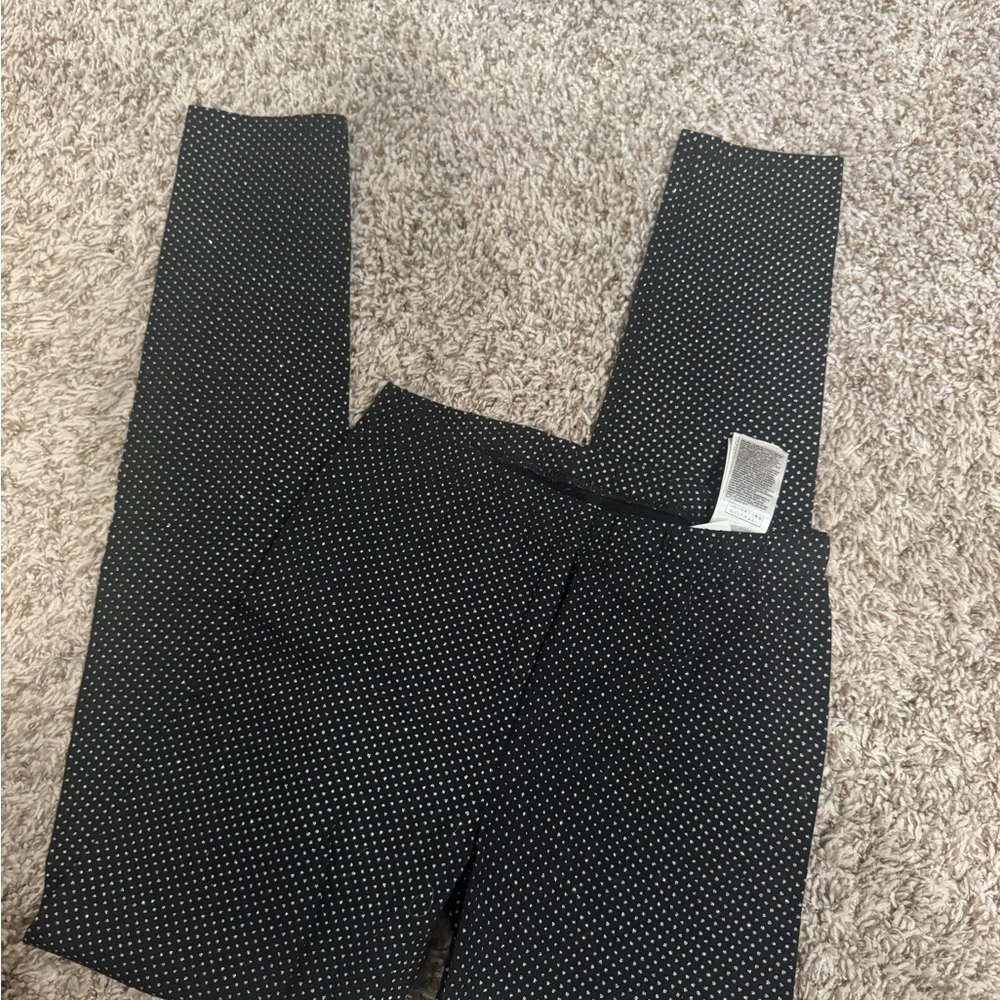 GAP Kids Black Leggings with silver  Dots